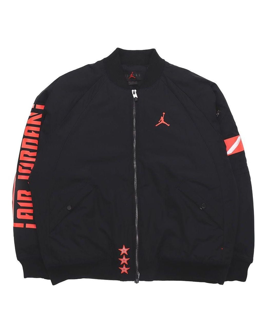 Nike Blue Stand Collar Long Sleeve Bomber Jacket for men