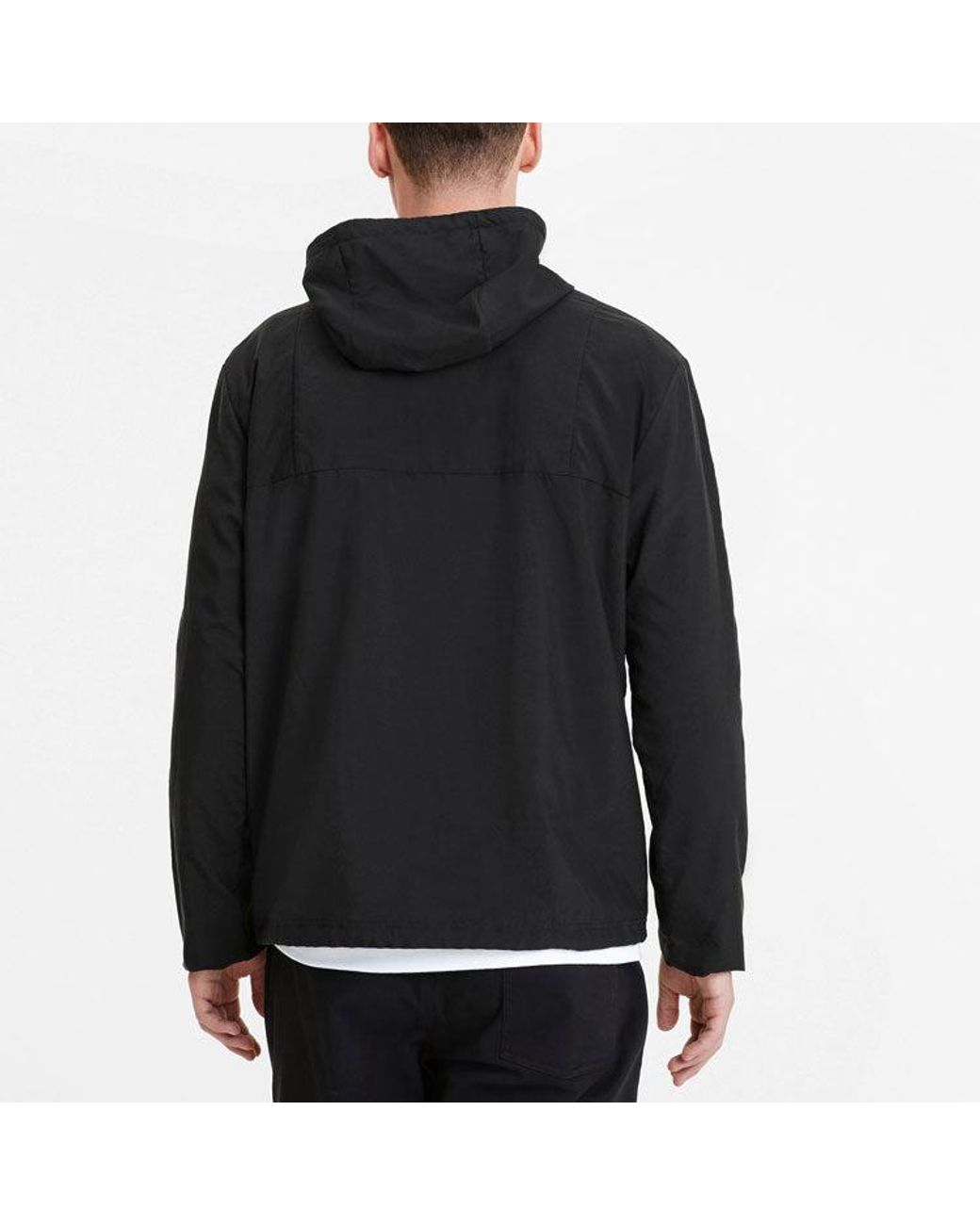 PUMA Black Full Sleeve Solid Jacket for men