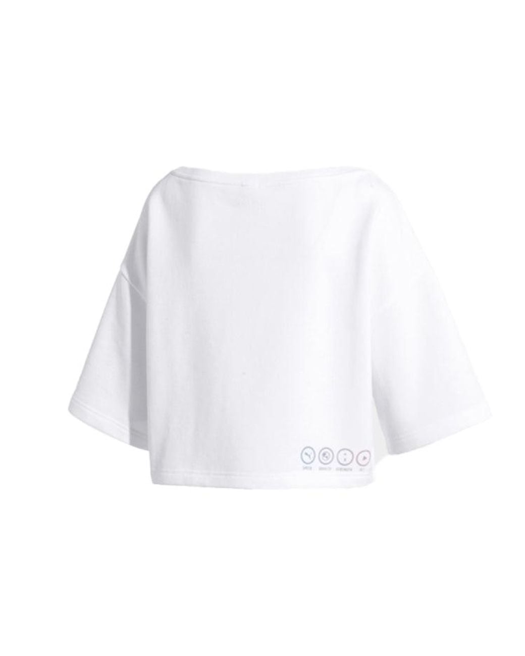 PUMA White (Wmns) Alphabet Printing Pullover