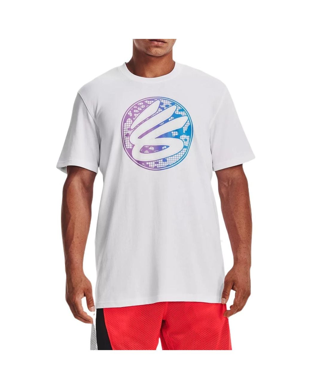 Under Armour White Curry Gradient Heavyweight T-Shirt Multi' for men