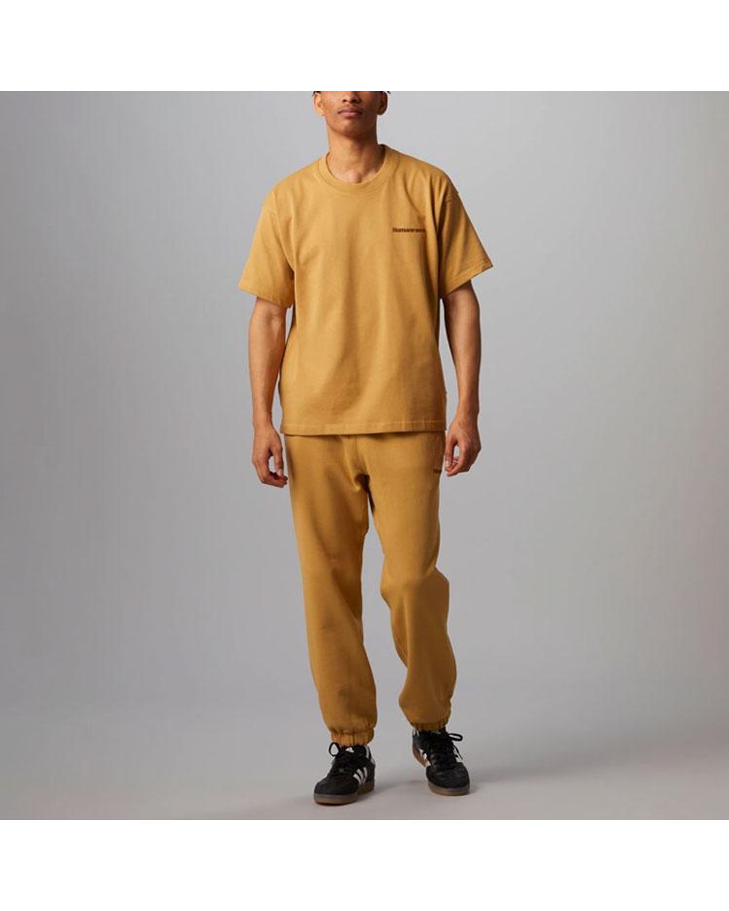 Adidas Yellow X Pharrell Humanrace Small Logo Sweatpants for men