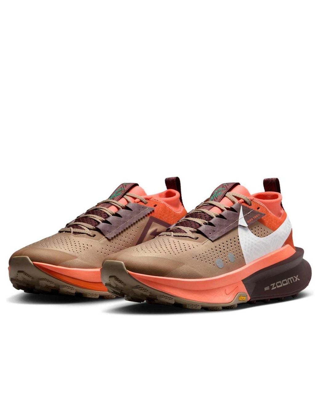 Nike Red Zoomx Zegama 2 'Khaki Hyper Crimson Burgundy Crush' for men