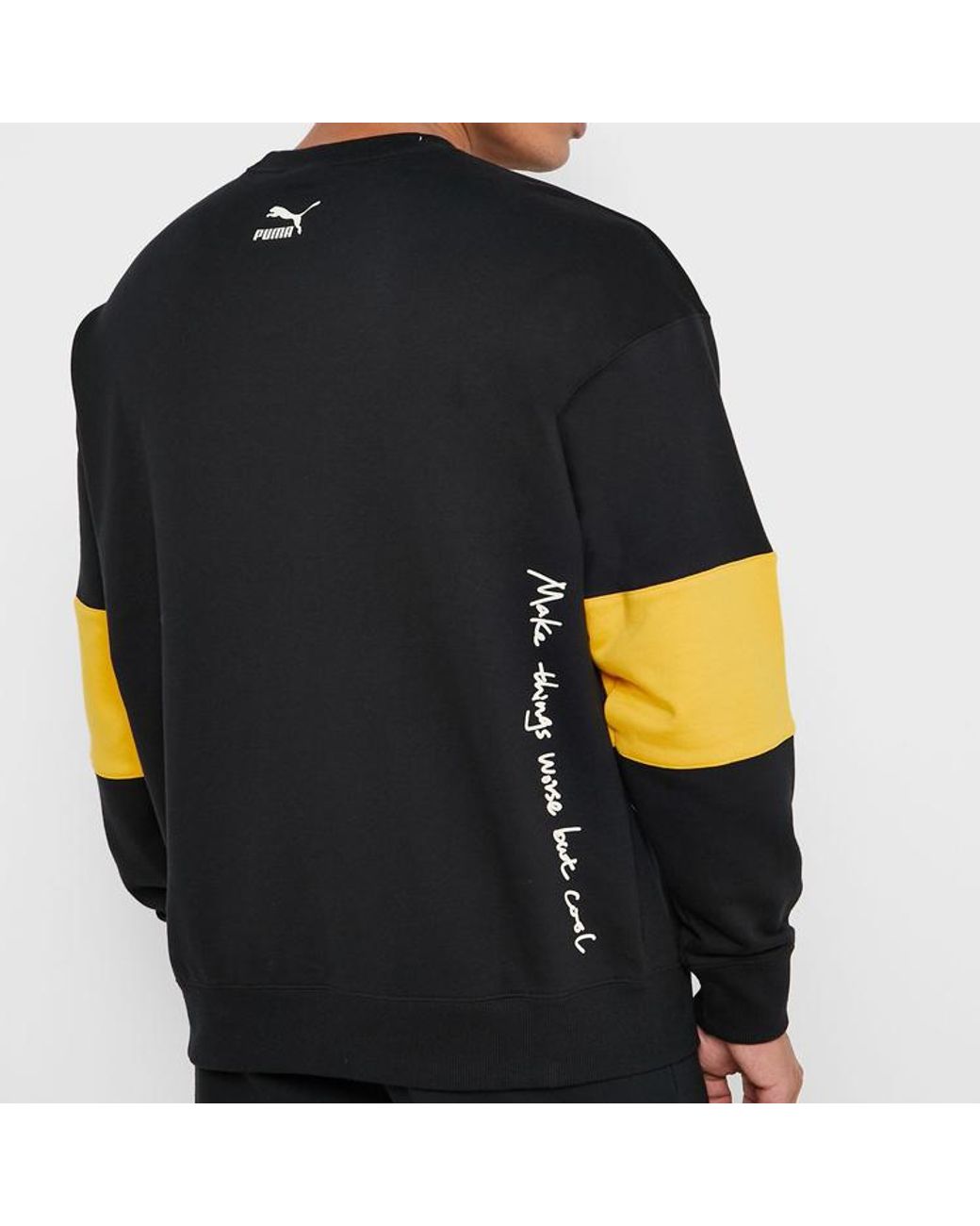 PUMA Blue X Randomevent Crossover Crew Alphabet Logo Sweatshirt for men