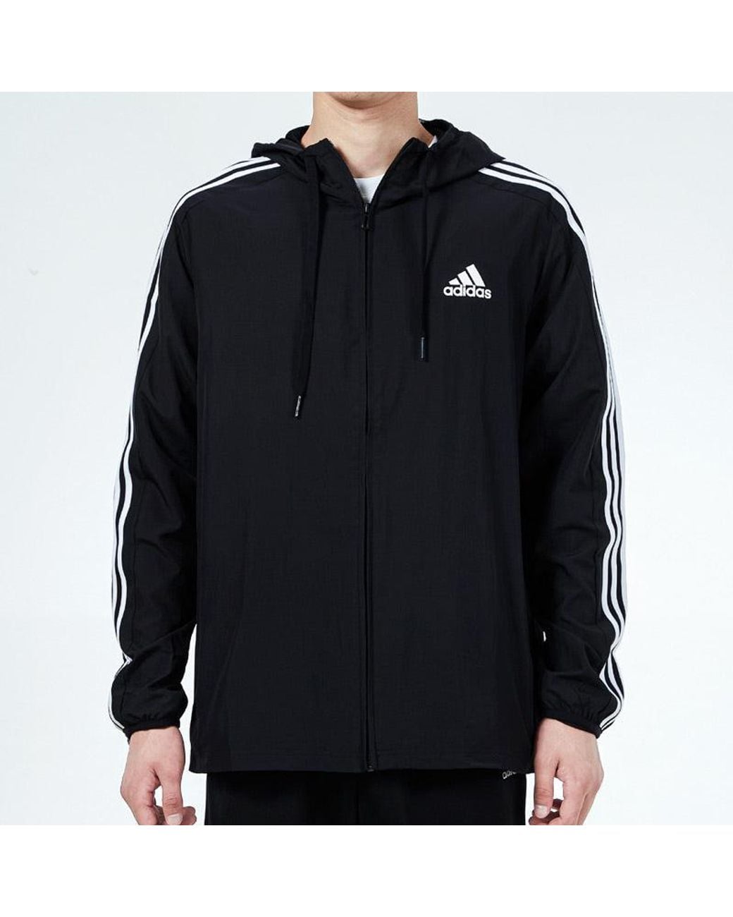 Adidas Blue 3S Wb Training Sports Hooded Logo Jacket Autumn for men