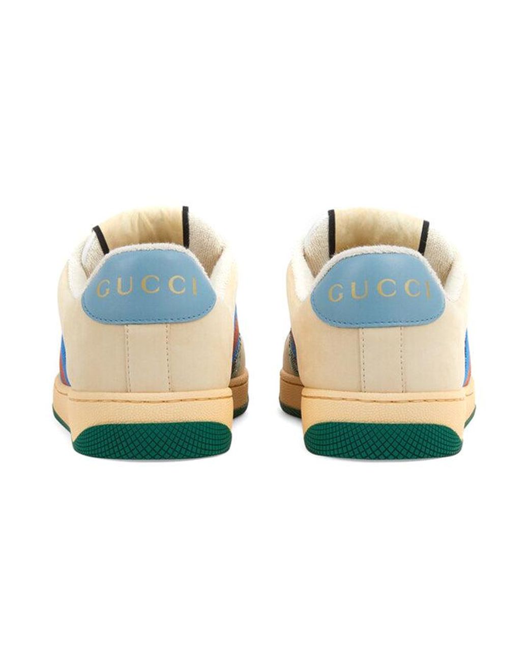 Gucci Blue Screener Sneaker With Crystals, , Gg Canvas