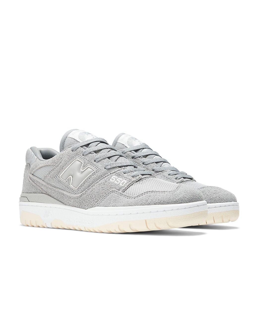 New Balance White 550 Suede' for men