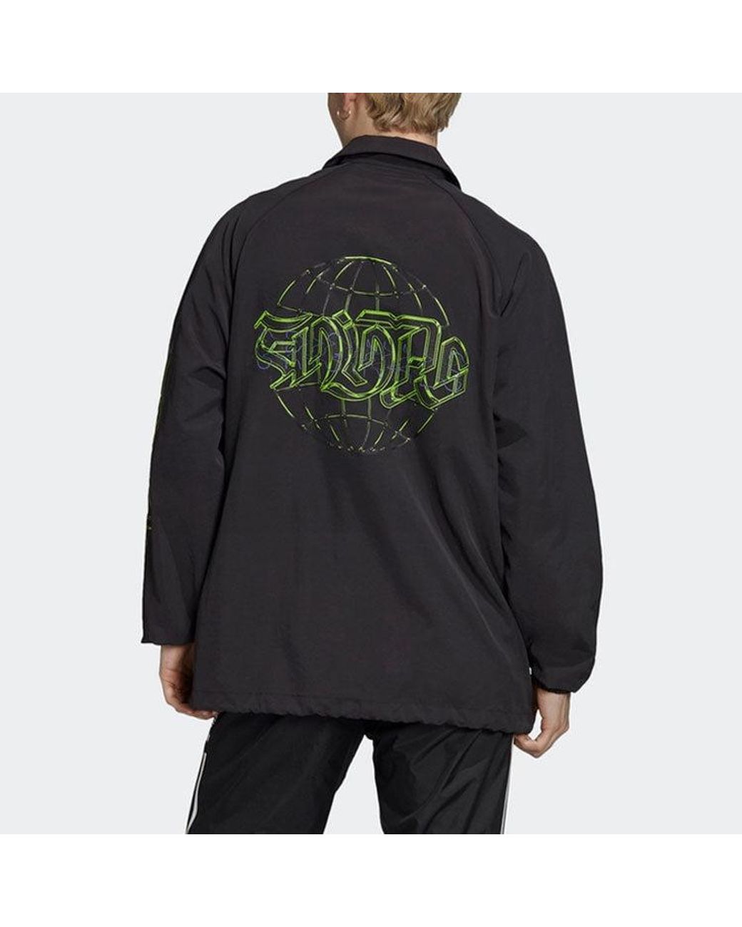 Adidas Black Originals Graphic Lw Wb Sports Jacket for men