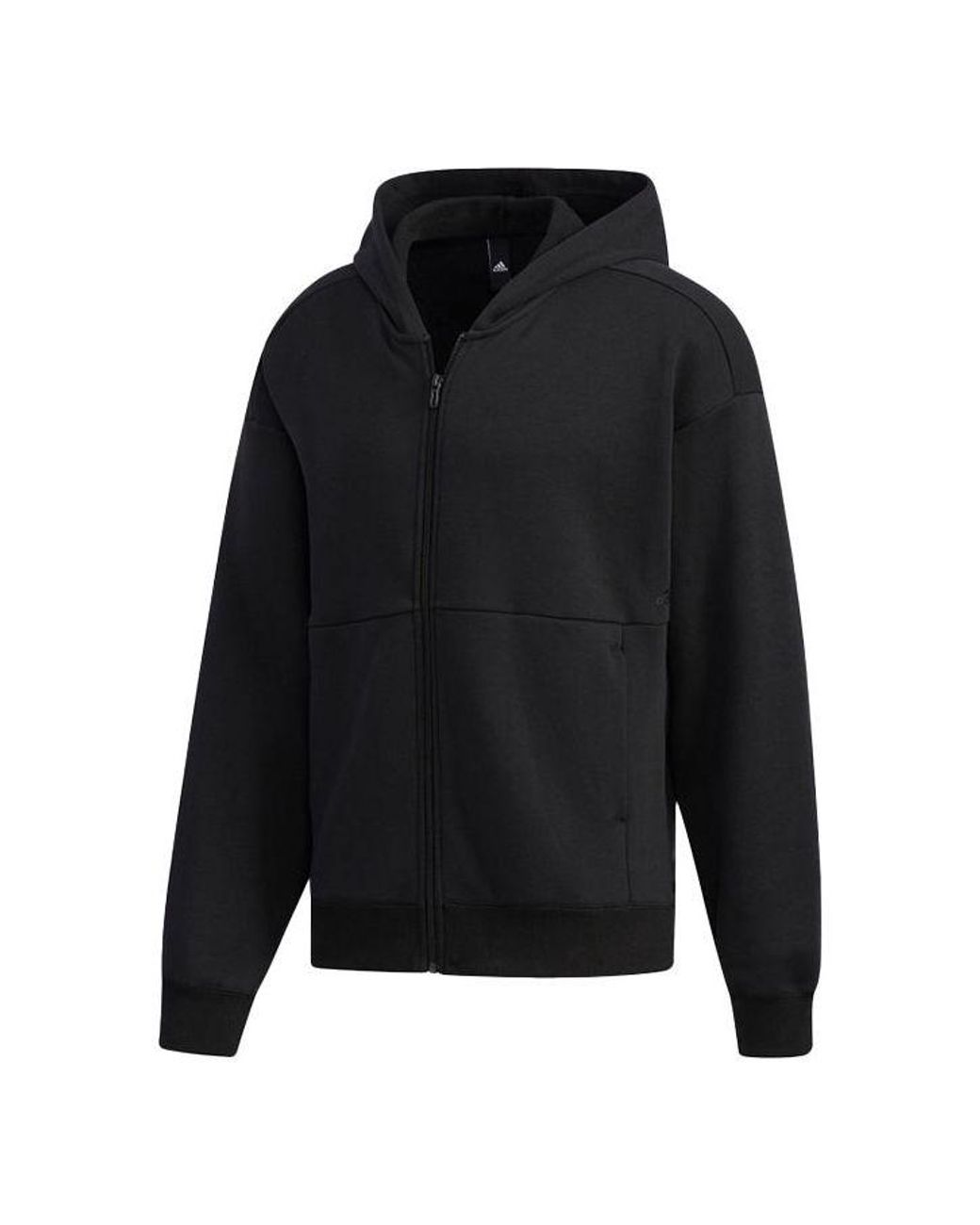 adidas M S2s Swt Fzhd Sports Hooded Jacket in Black for Men | Lyst