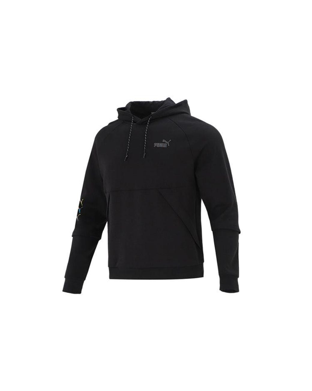 PUMA Black Logo Pattern Printing Loose Couple Style for men