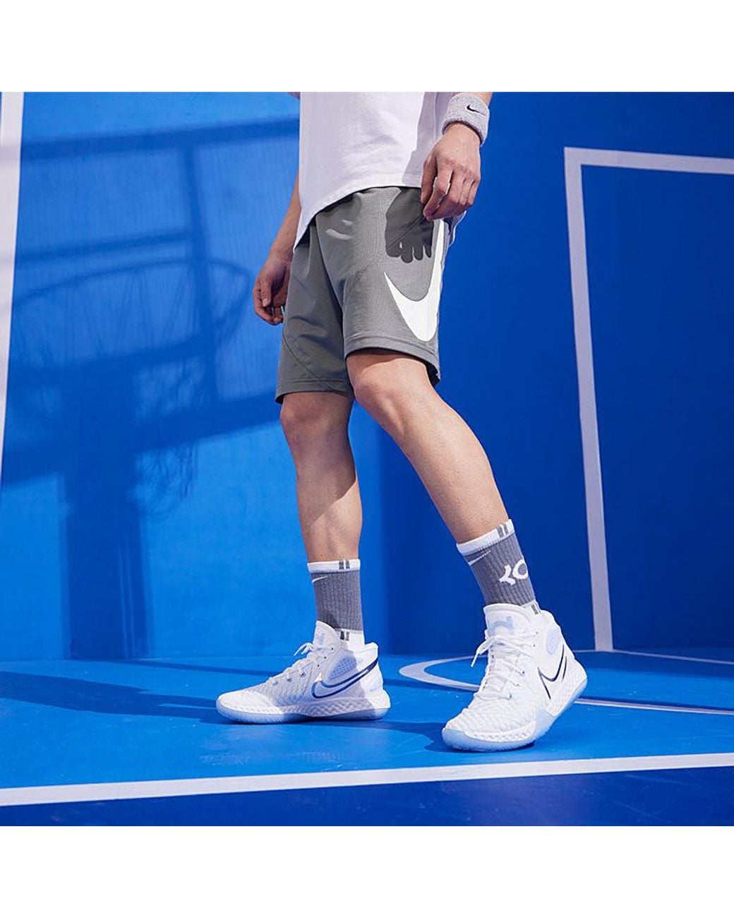Nike Gray Dri-Fit Quick Dry Basketball Sports Gym Shorts for men