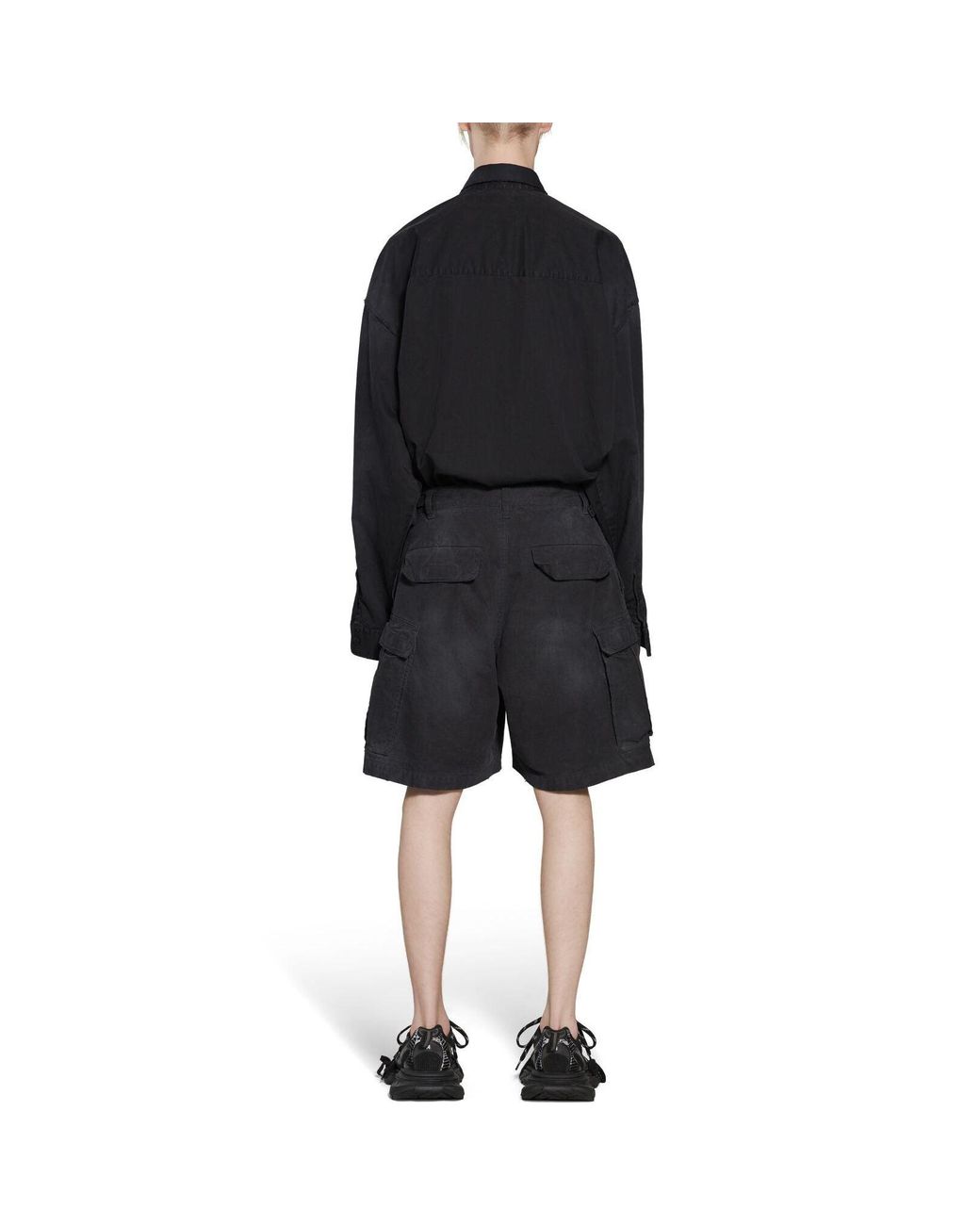 Balenciaga Black Cargo Shorts for men