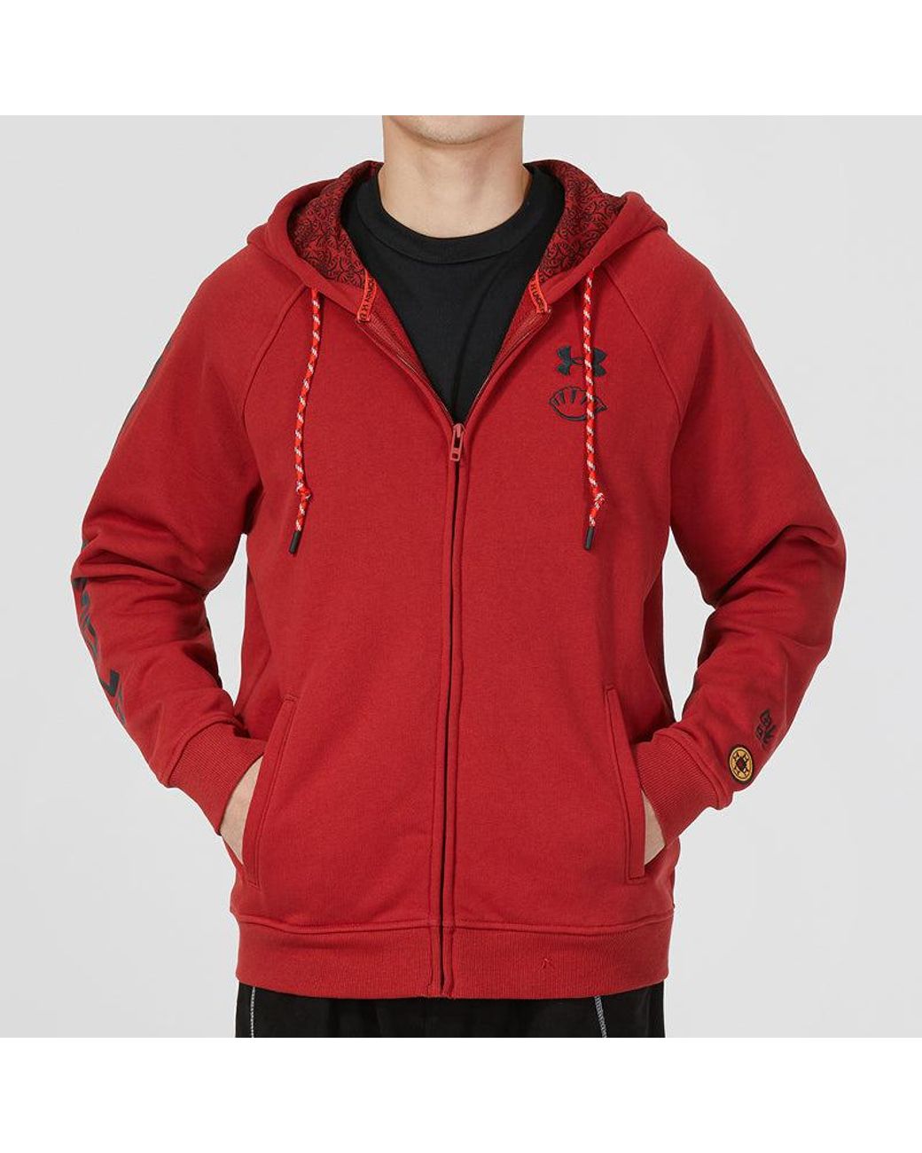 Under Armour Red Cny Lny Terry Full Zip Jacket for men