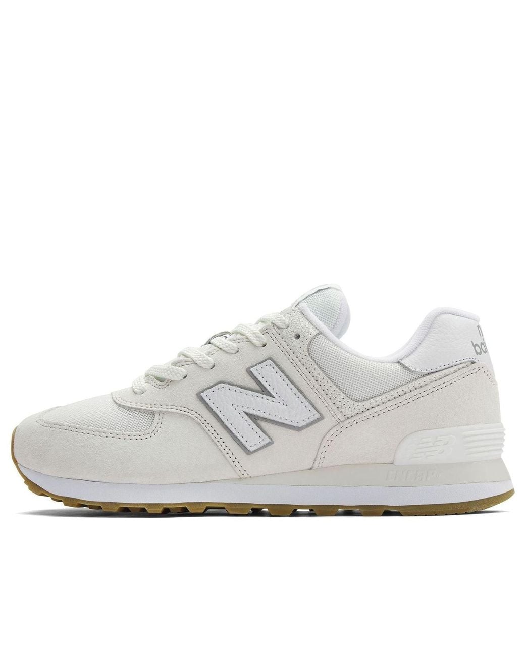 New Balance White 574 for men