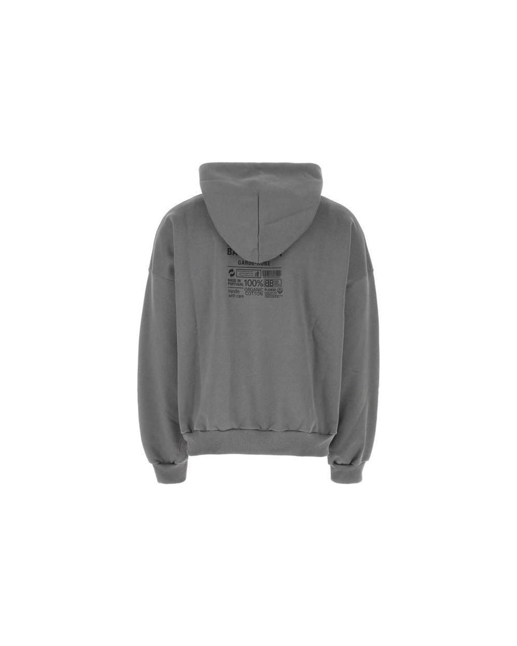 Balenciaga Gray Care Label Hoodie Middle Fit for men