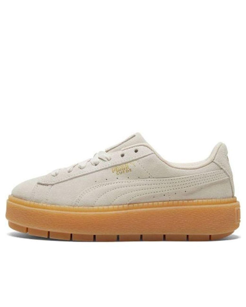 PUMA White (Wmns) Platform Trace 'Pastel Parchment'