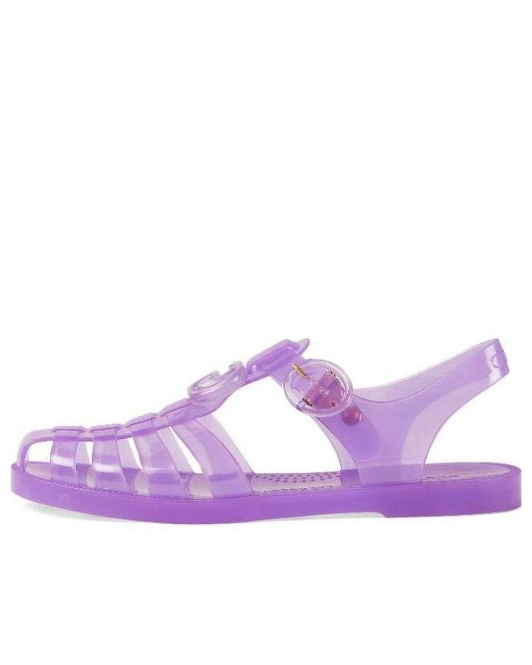 Gucci Purple (Wmns) Embossed Flat Sandals