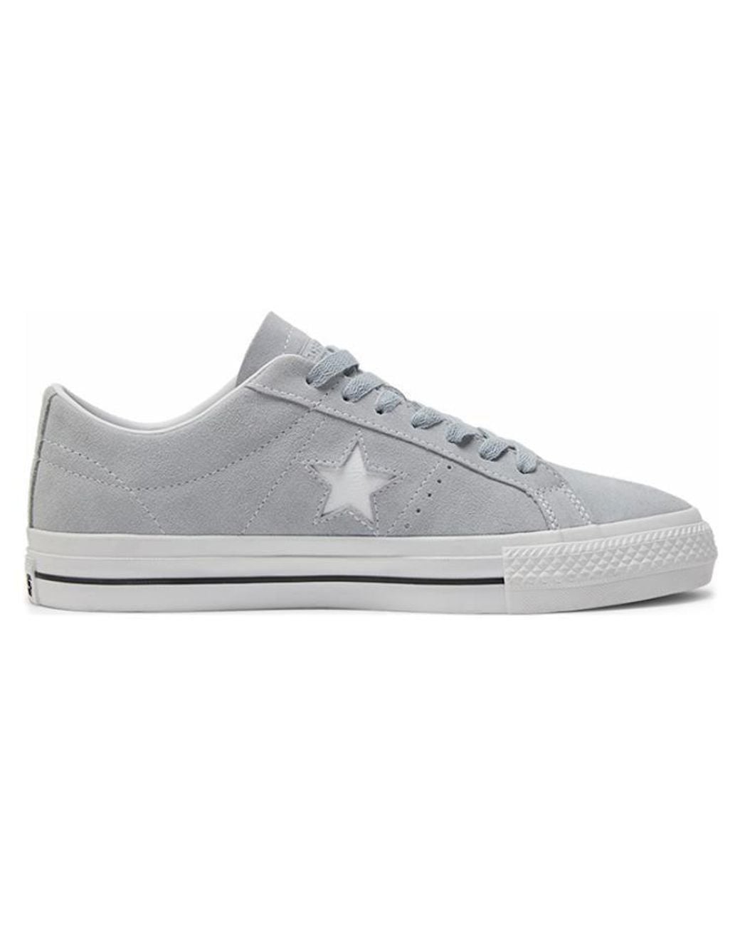 Converse White One Star Pro Suede Sneakers 'Wolf' for men