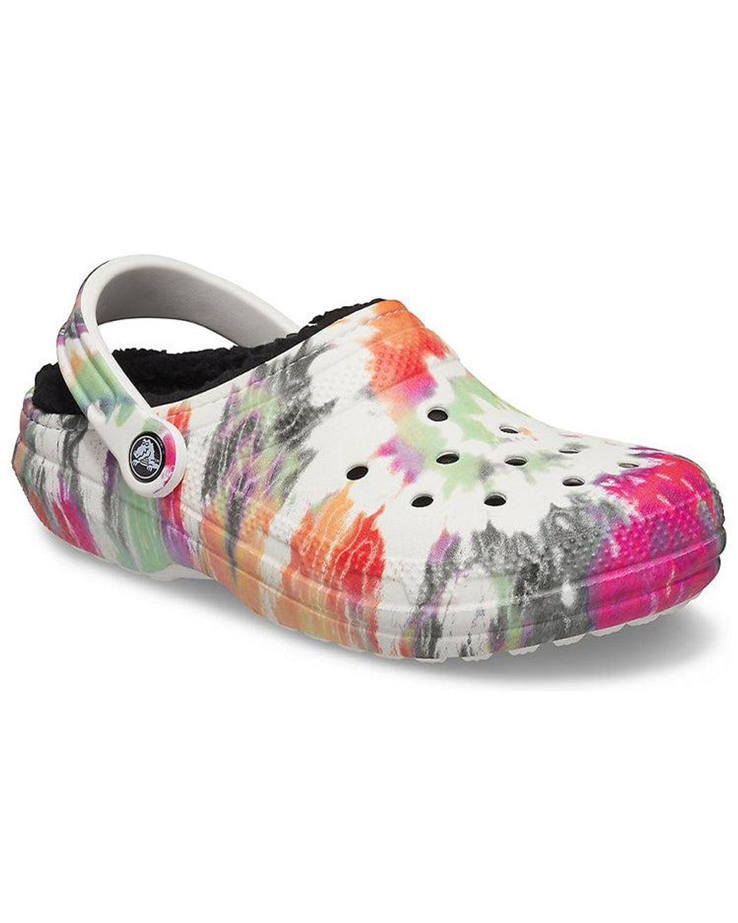 CROCSTM Black Classic Clog Tie Dye Shoe Multi for men