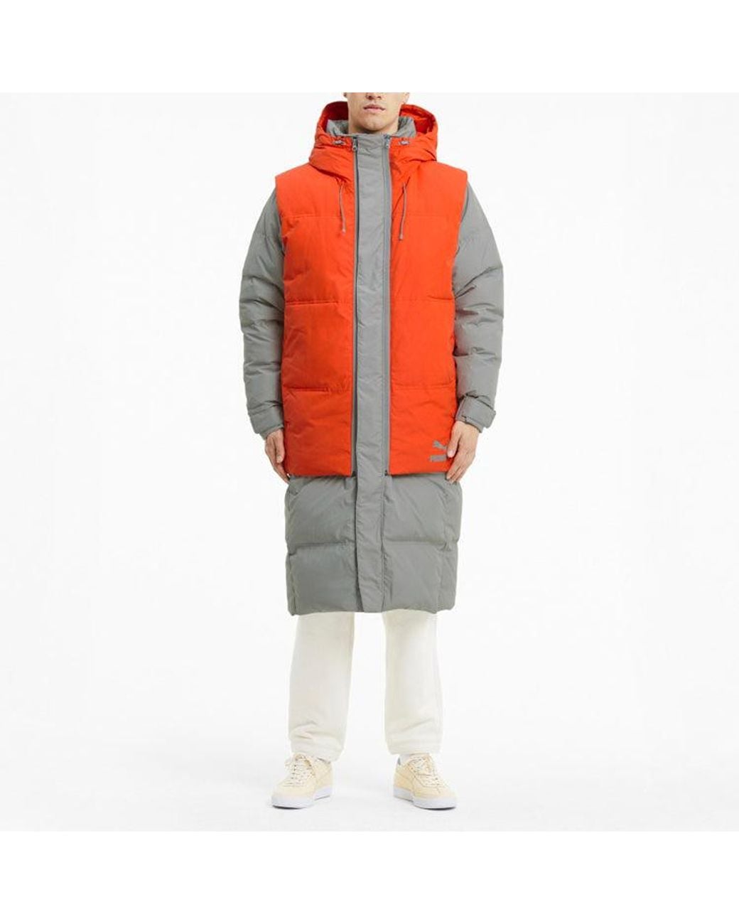 PUMA Orange Layer Down Jacket for men