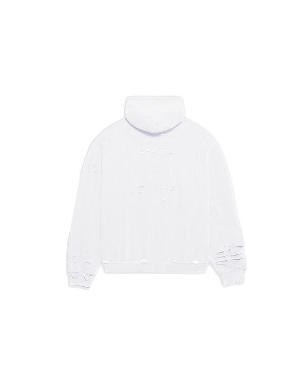 Balenciaga White Caps Destroyed Hoodie for men