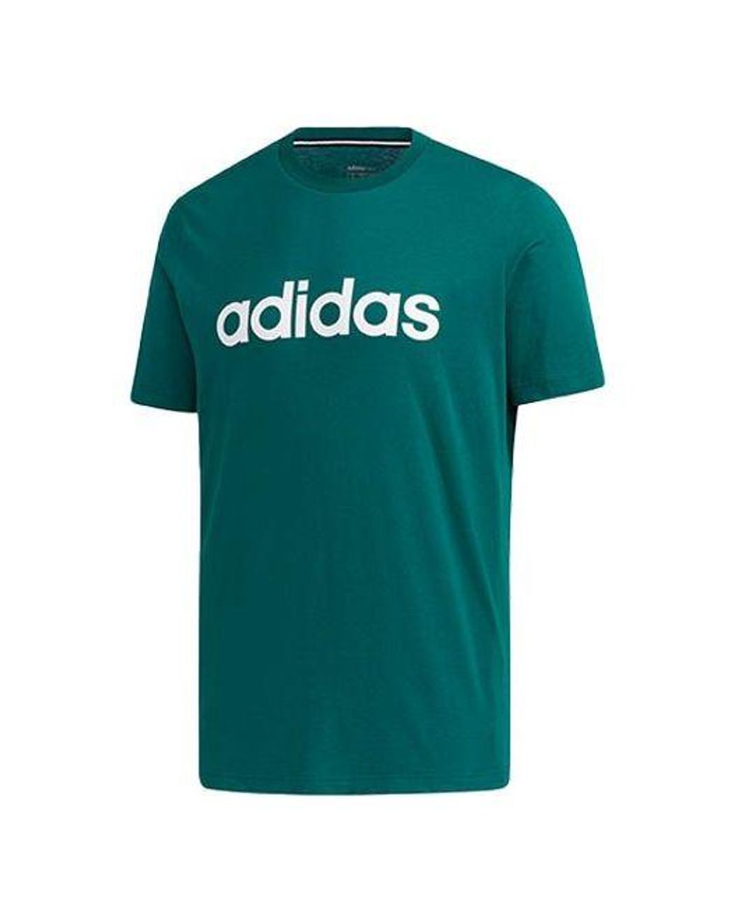 Adidas Green Neo Sports Round Neck Short Sleeve for men