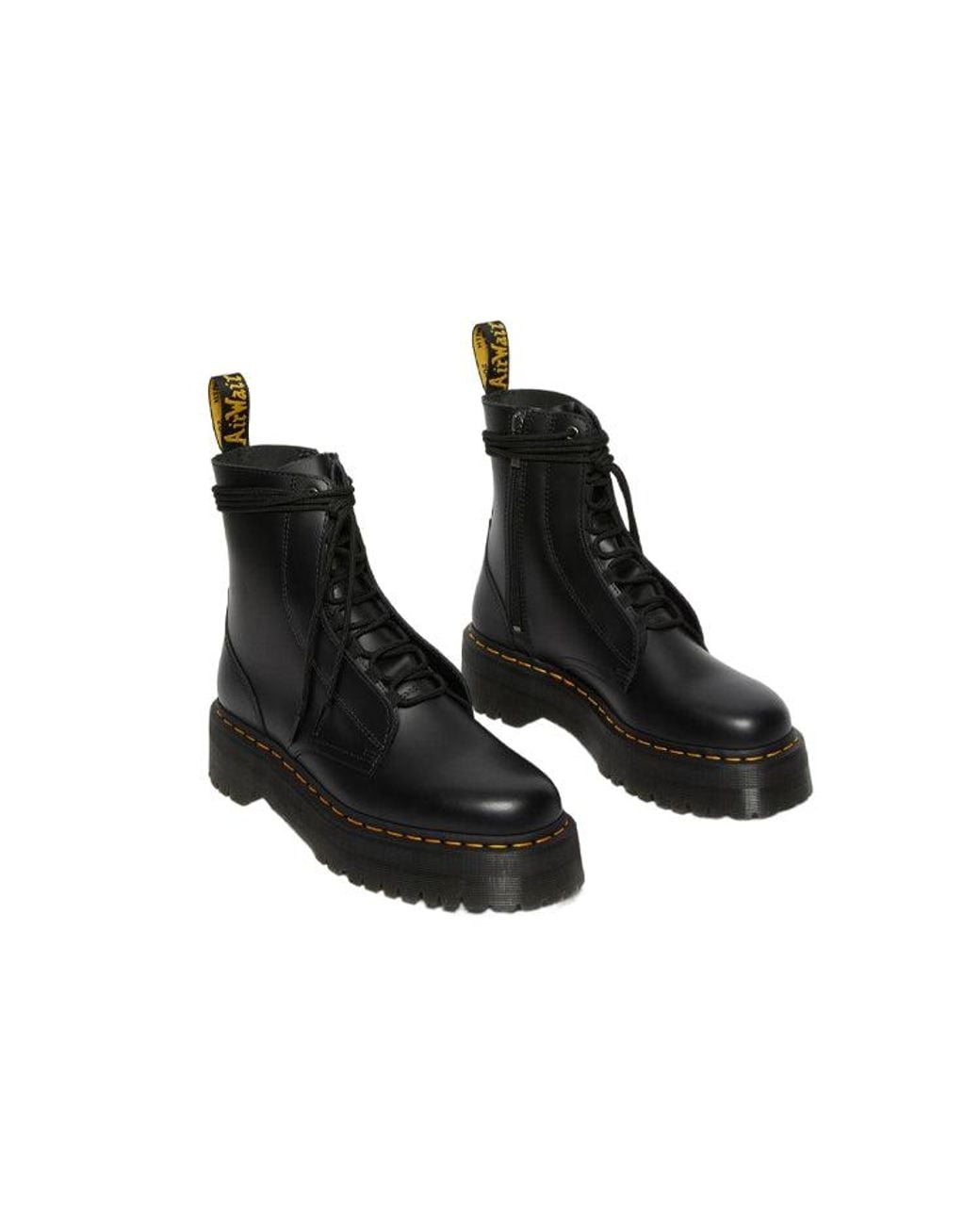Dr. Martens Black Jarrick Smooth Leather Platform Boots