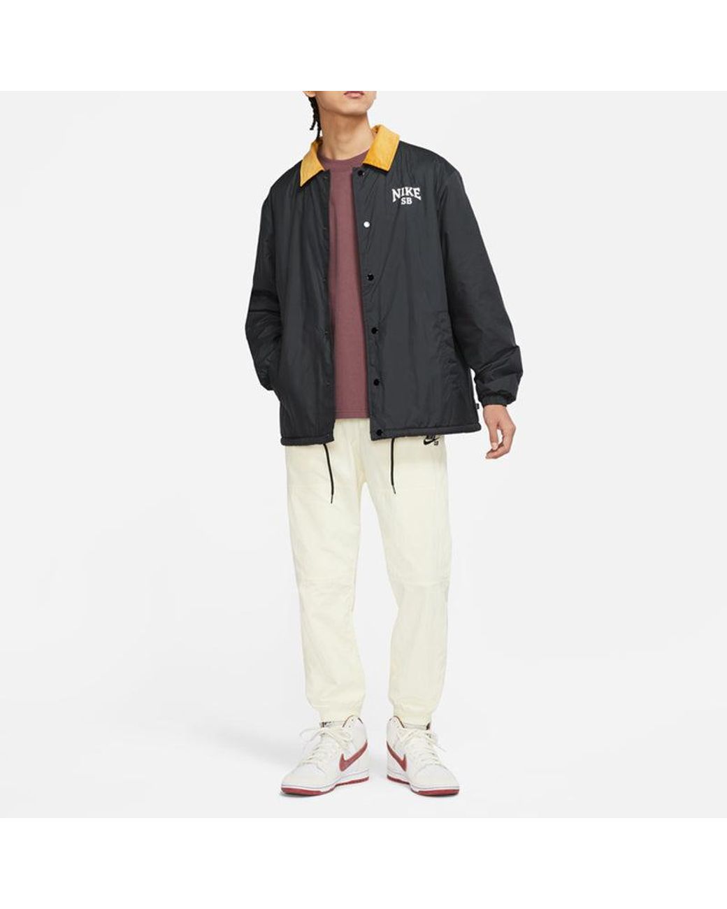 Nike Blue Sb Skateboard Logo Casual Sports Skateboard Lapel Jacket for men