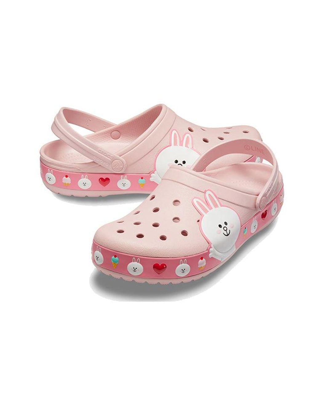 CROCSTM Pink X Line Friends Beach Sandals