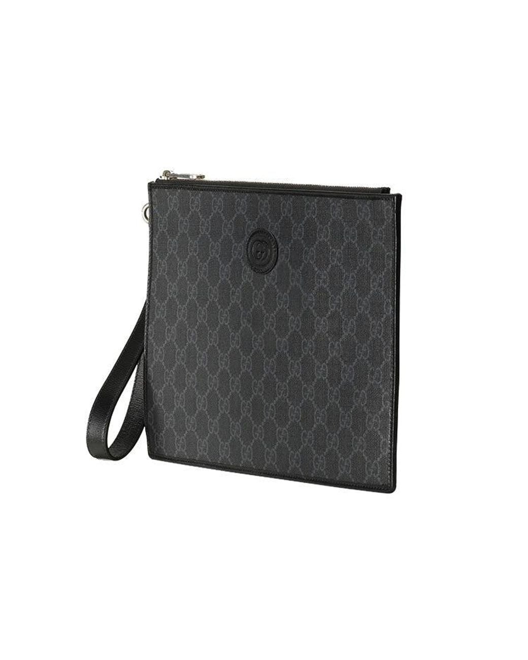 Gucci Black Pouch With Interlocking G for men