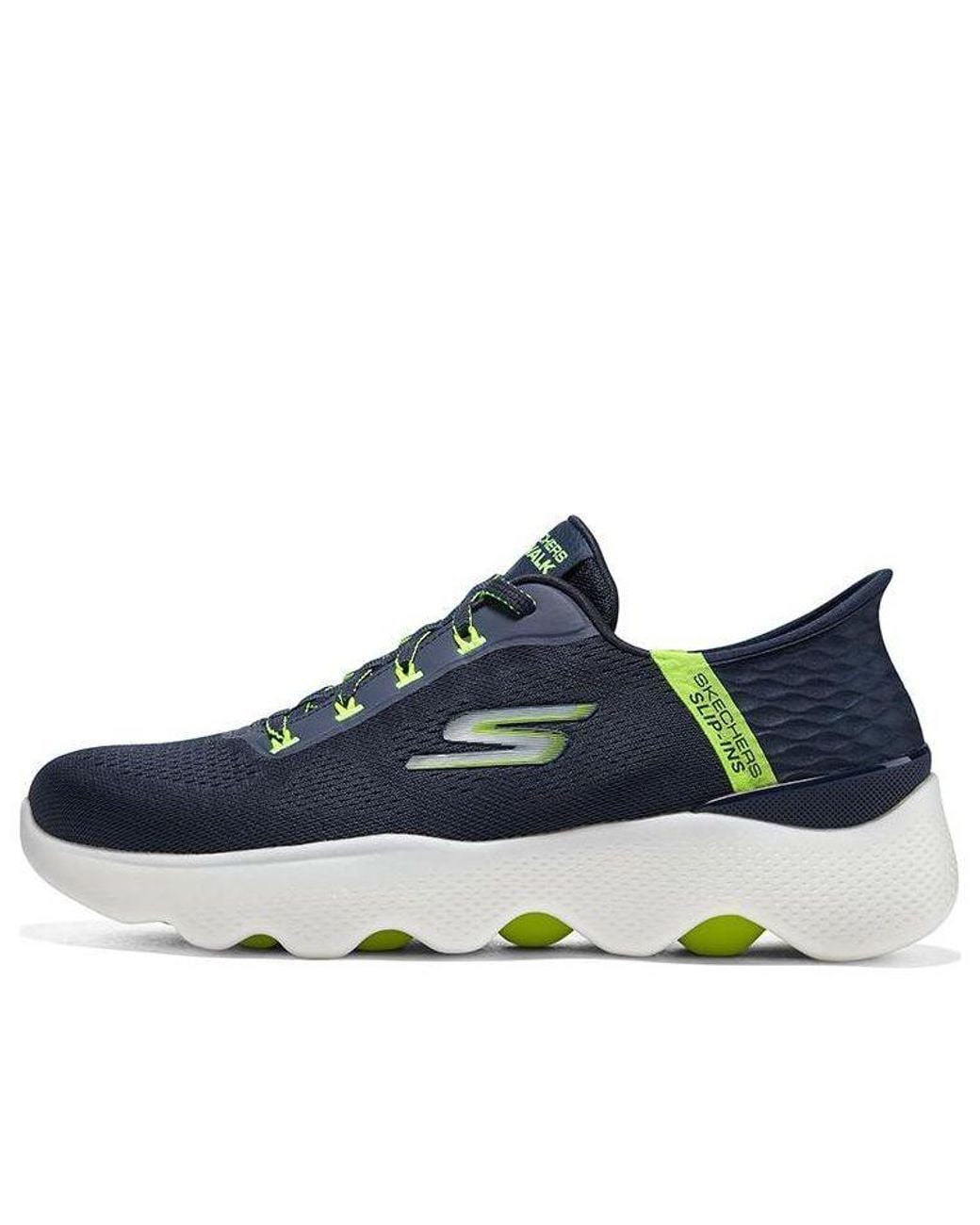 Skechers Blue Go Walk Massage Fit Lime' for men