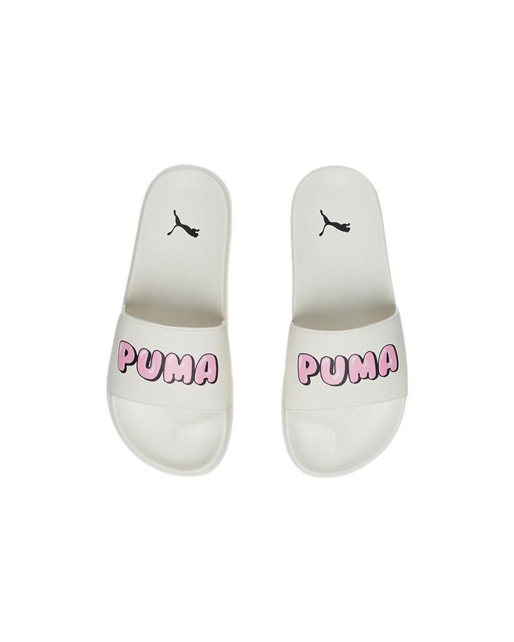 PUMA White Leadcat 2.0 Logo Slide