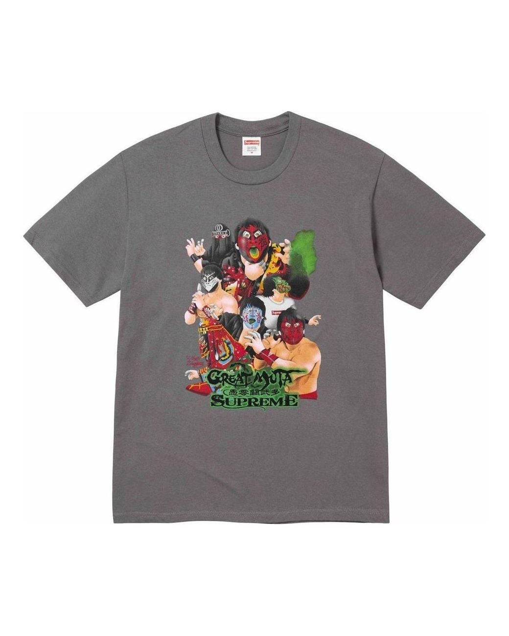 Supreme Gray Great Muta Charcoal T-Shirt for men
