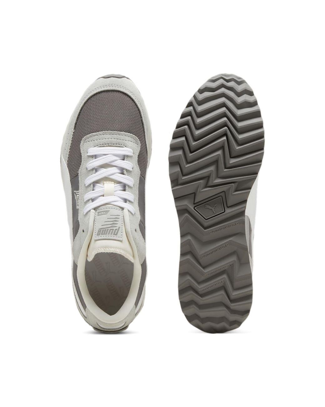 PUMA White Road Rider Suede 'Cast Iron' for men