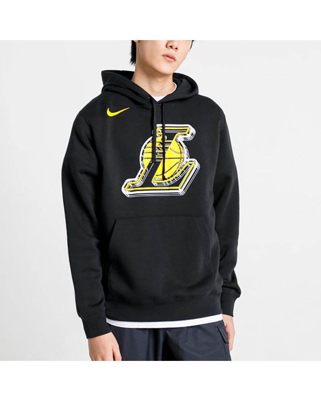 Nike Black Los Angeles Lakers Lebron James No. 23 Nba Player Long Sleeves for men