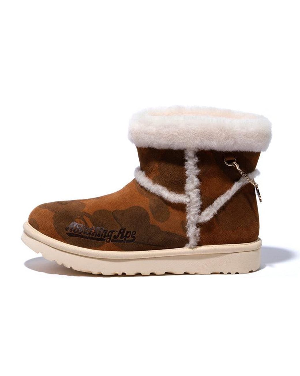 Ugg Brown X Bape Classic Mini Fleece Lined for men