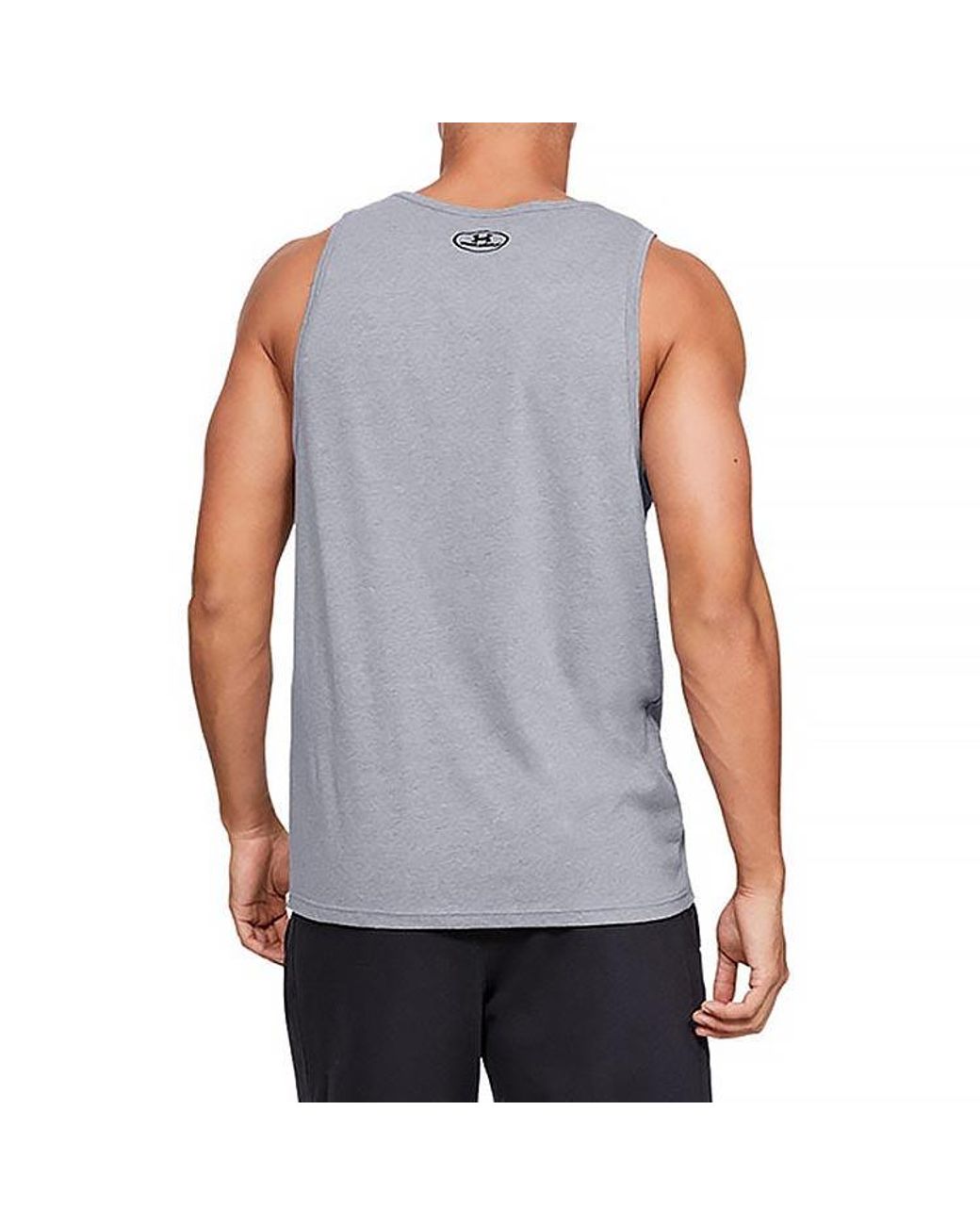 Under Armour Gray Training Graphics Tank Tops 'Steel' for men