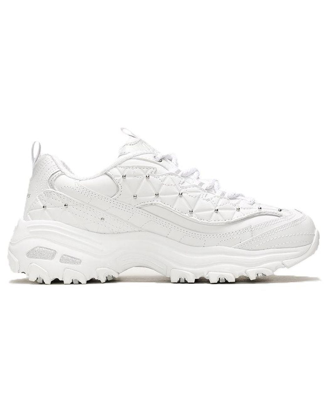 Skechers White (Wmns) D'Lites Glamour Feels Low/Dad Shoes Gs