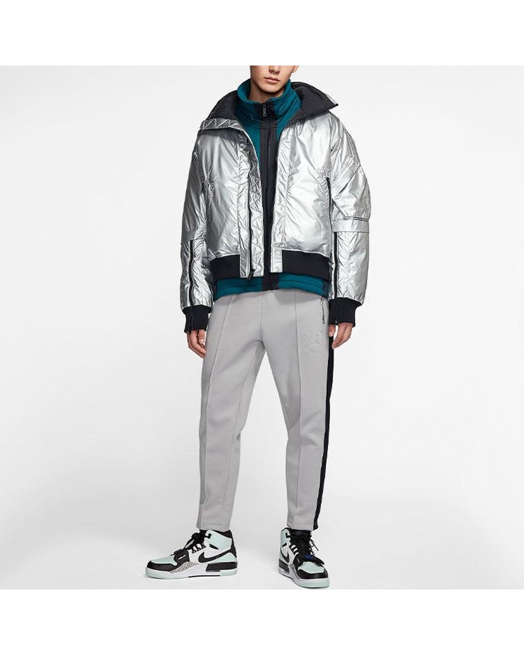 Nike Gray 23 Engineered Ma-1 Jacket for men