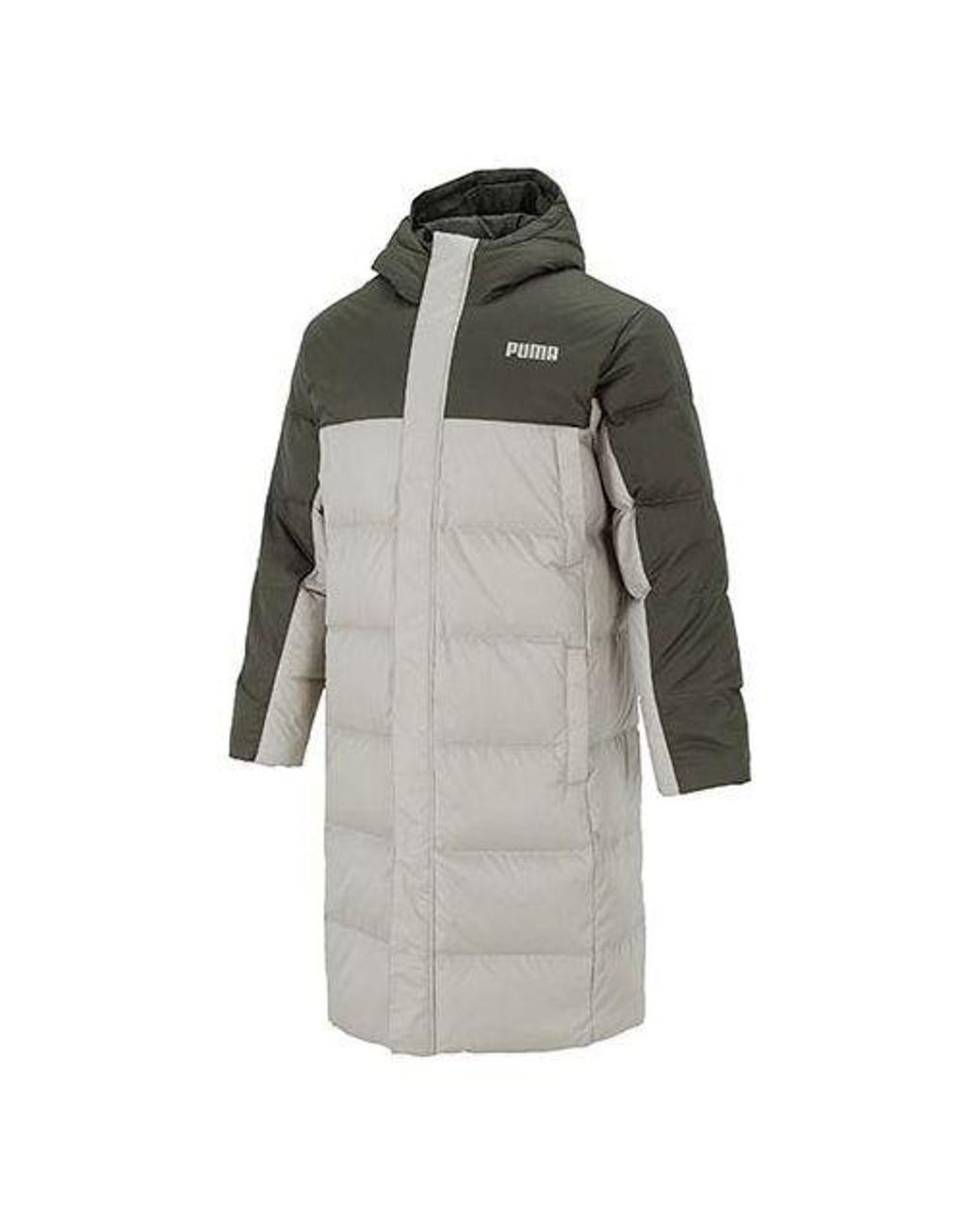 PUMA Gray Puffer Coat Jacket for men