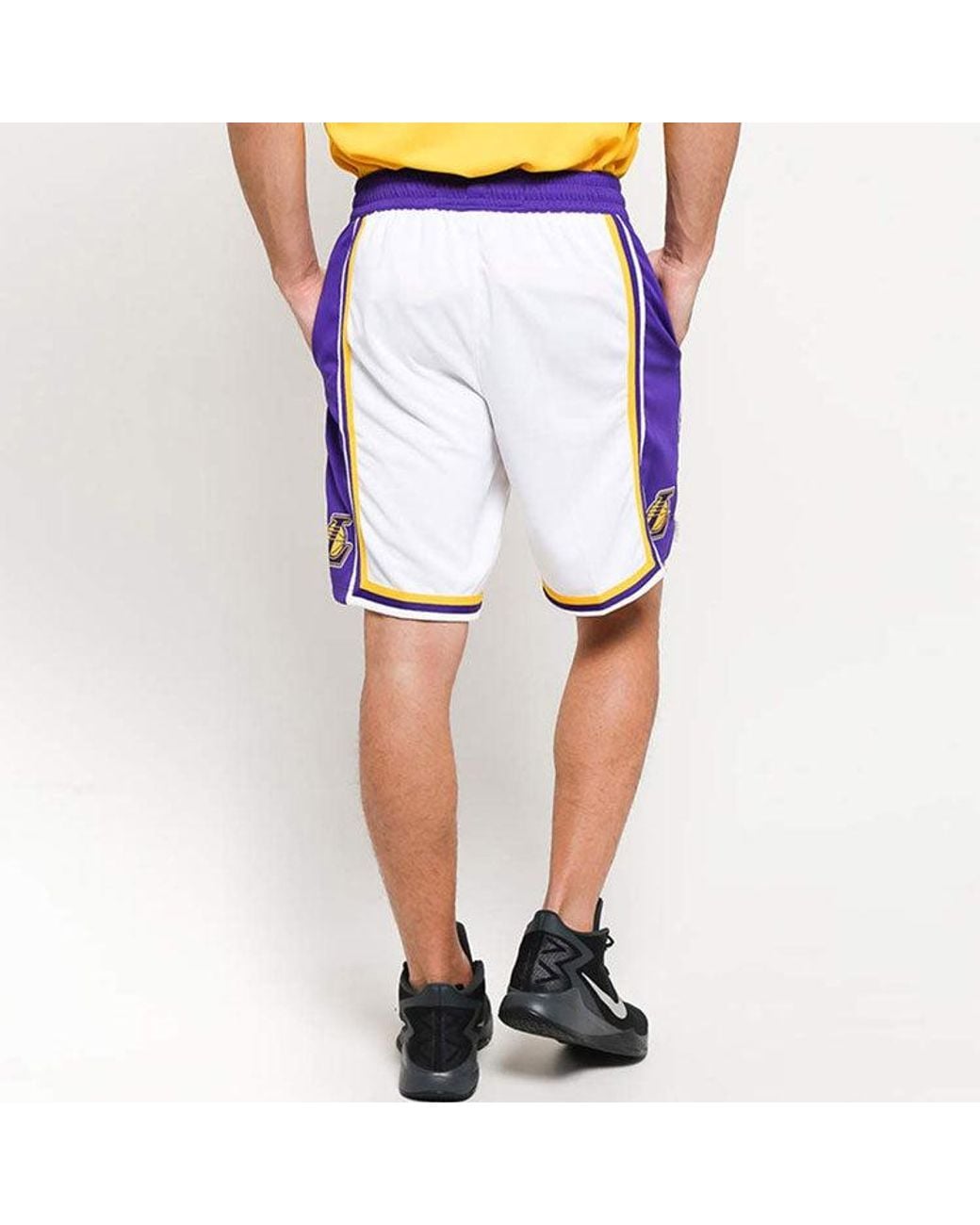 Nike Blue Nba Association Edition Sw Fan Edition Lakers Basketball Shorts for men