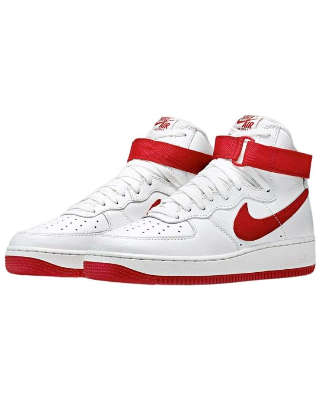 Nike Red Air Force 1 High 'Nai-Ke' for men