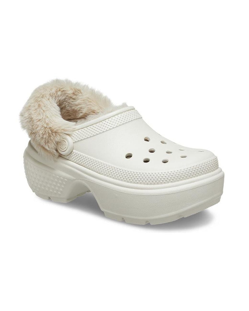 CROCSTM White Stomp Lined Clogs