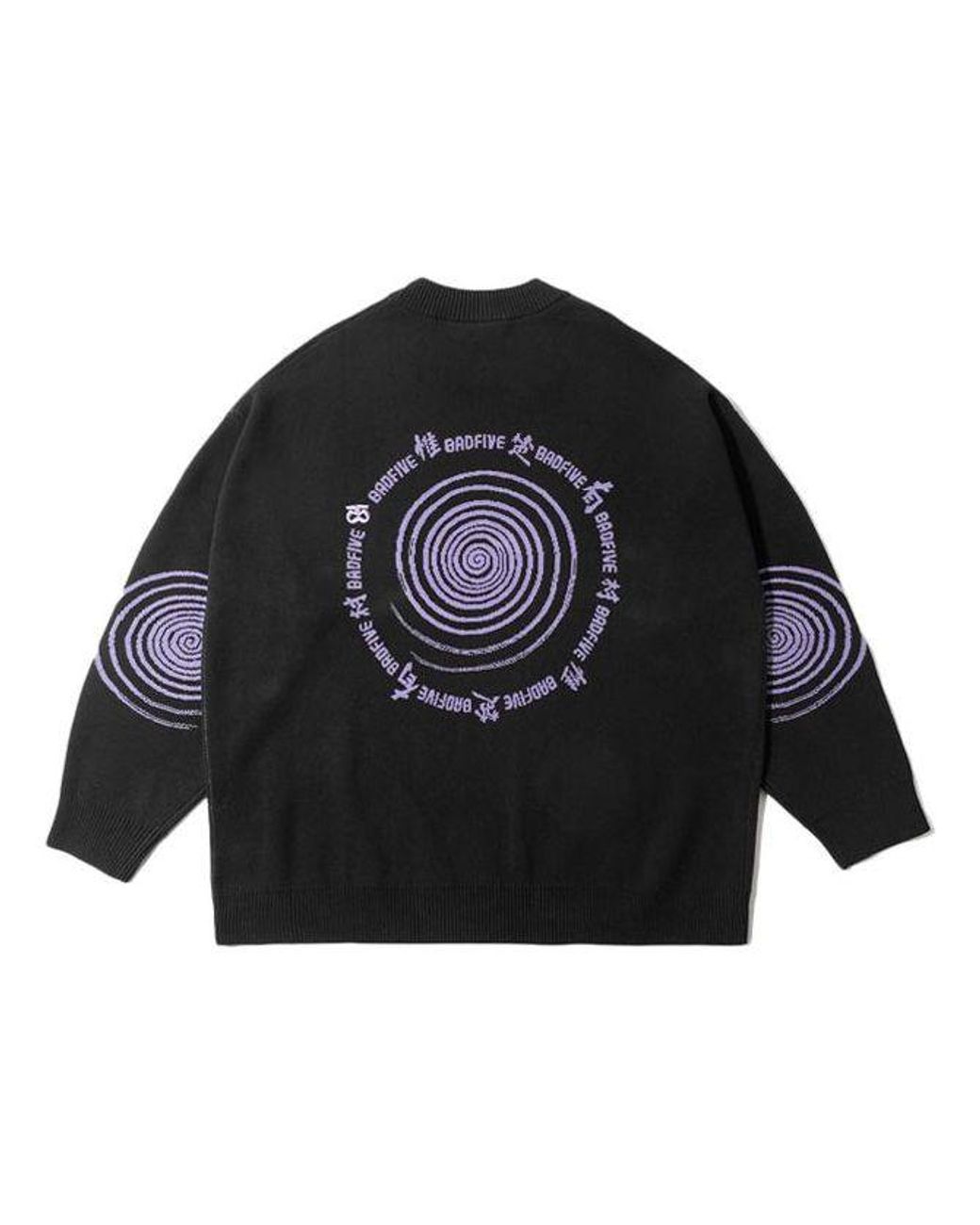 Li-ning Black Badfive Graphic Knit Sweater for men