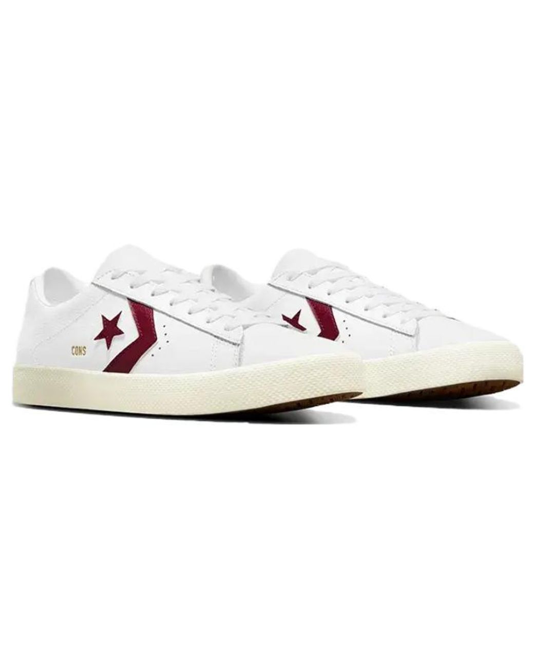 Converse White Pro Leather Vulc Pro Deep Bordeaux' for men