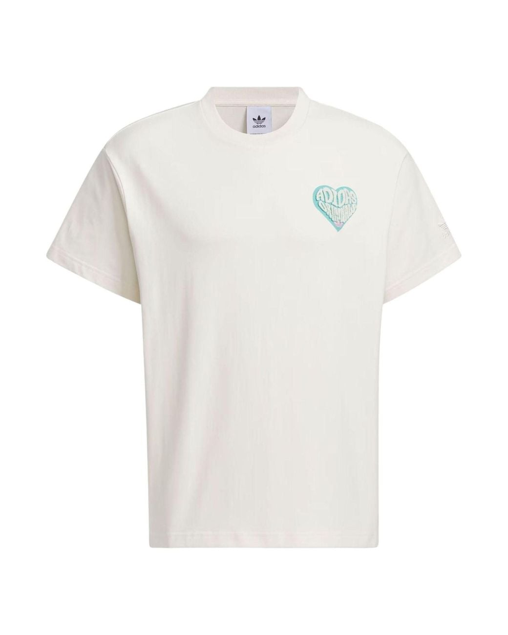 Adidas White Originals V-Day Short Sleeve T-Shirt (Gender Neutral) Asia Sizing for men