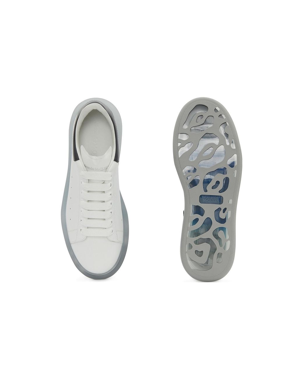 McQueen White Oversized Sneakers 'Clear Sole' for men