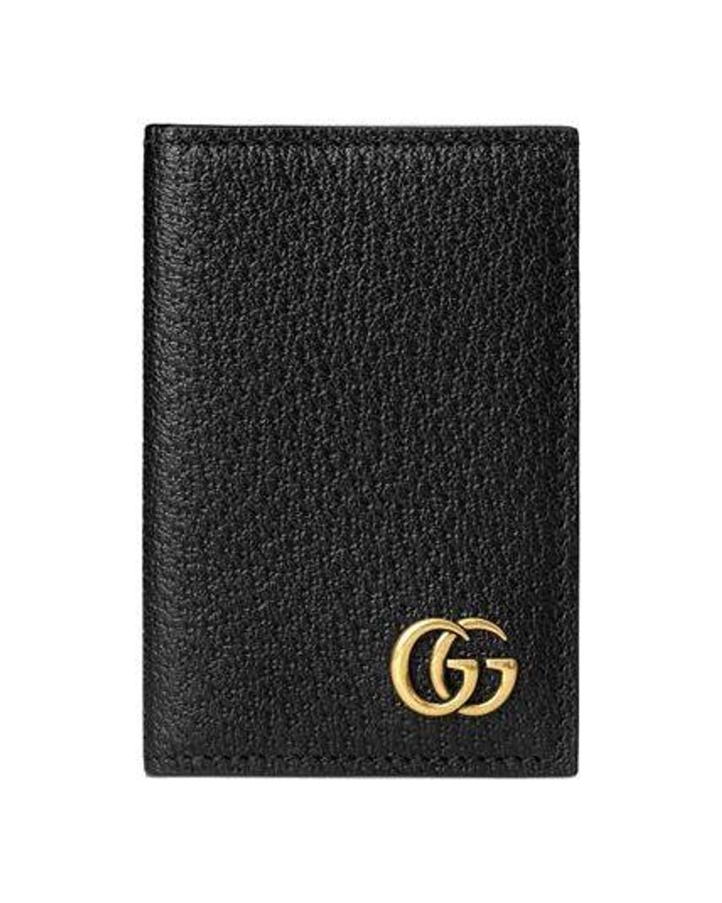 Gucci Black Gg Marmont Card Case 547075-Dj20T-1000 for men