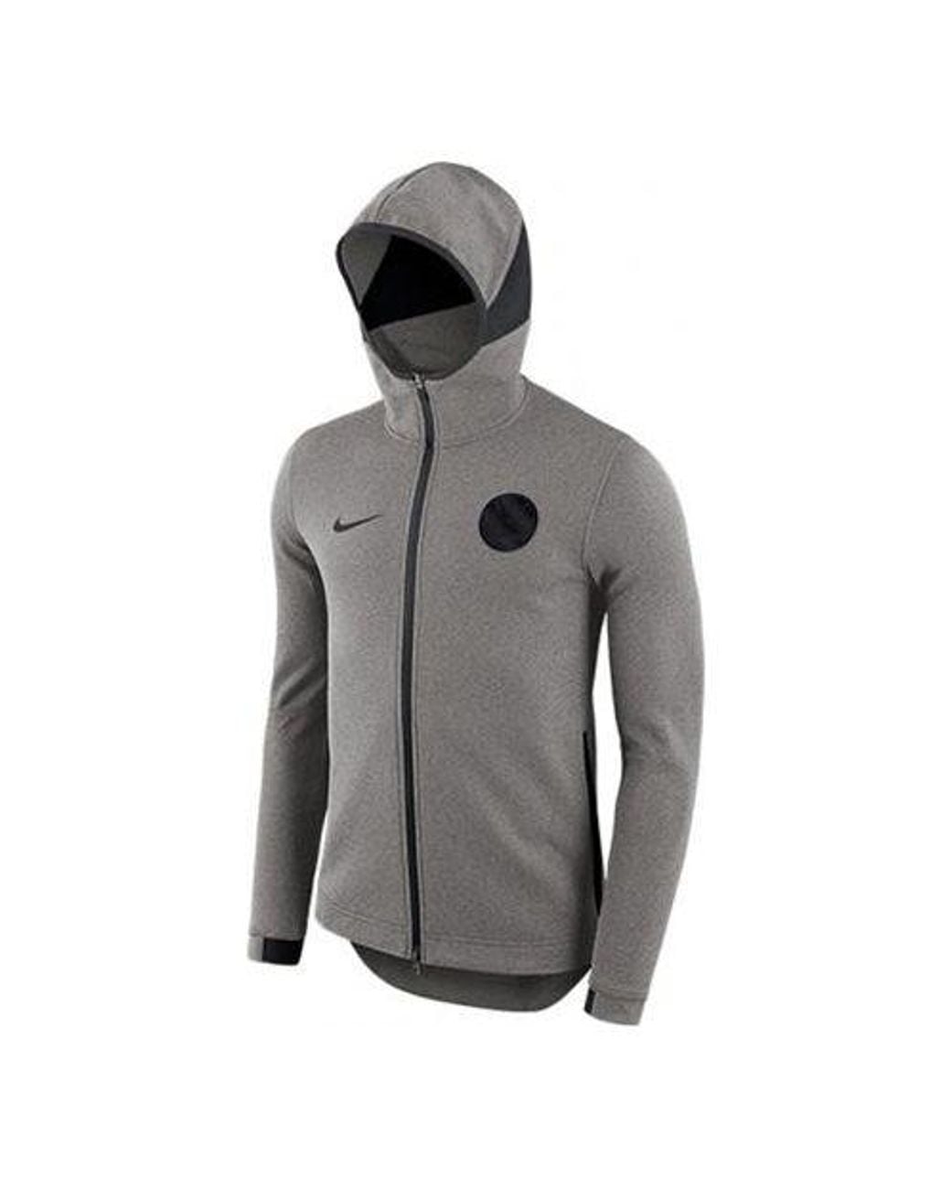 Nike Gray Warriors Showtime Sports Logo Casual Jacket Cardigan for men