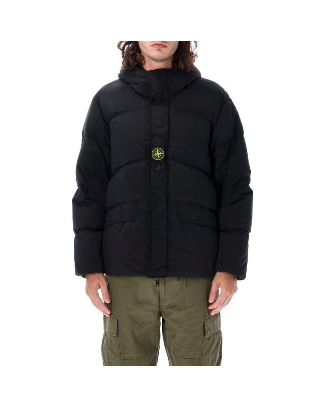 Stone Island Blue Naslan Down Tc Garment Dyed Jacket for men