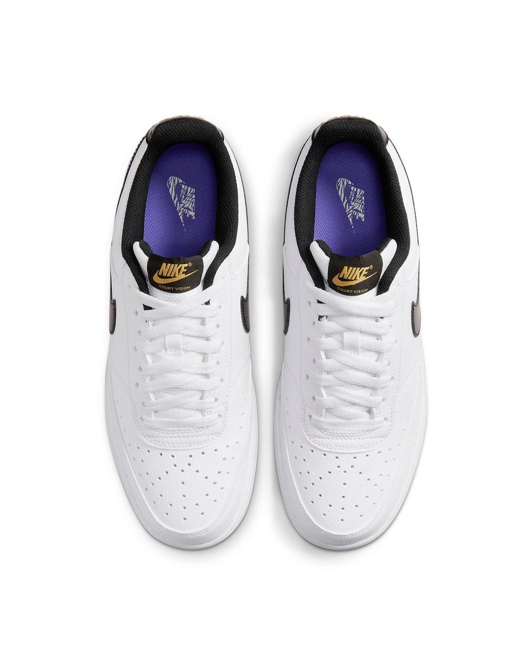 Nike White Court Vision Low Metallic' for men